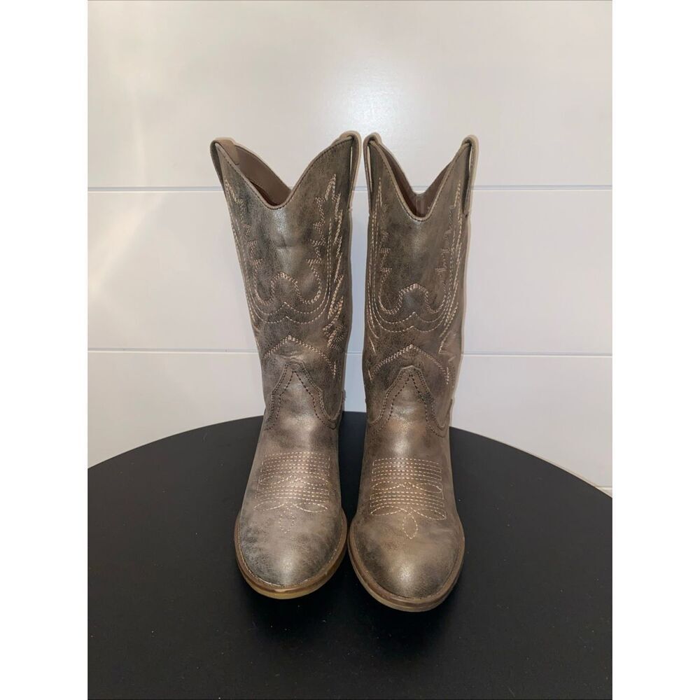 XAPPEAL WOMENS TWAIN WESTERN COW-GIRL FAUX LEATHER BOOT Size 6.5